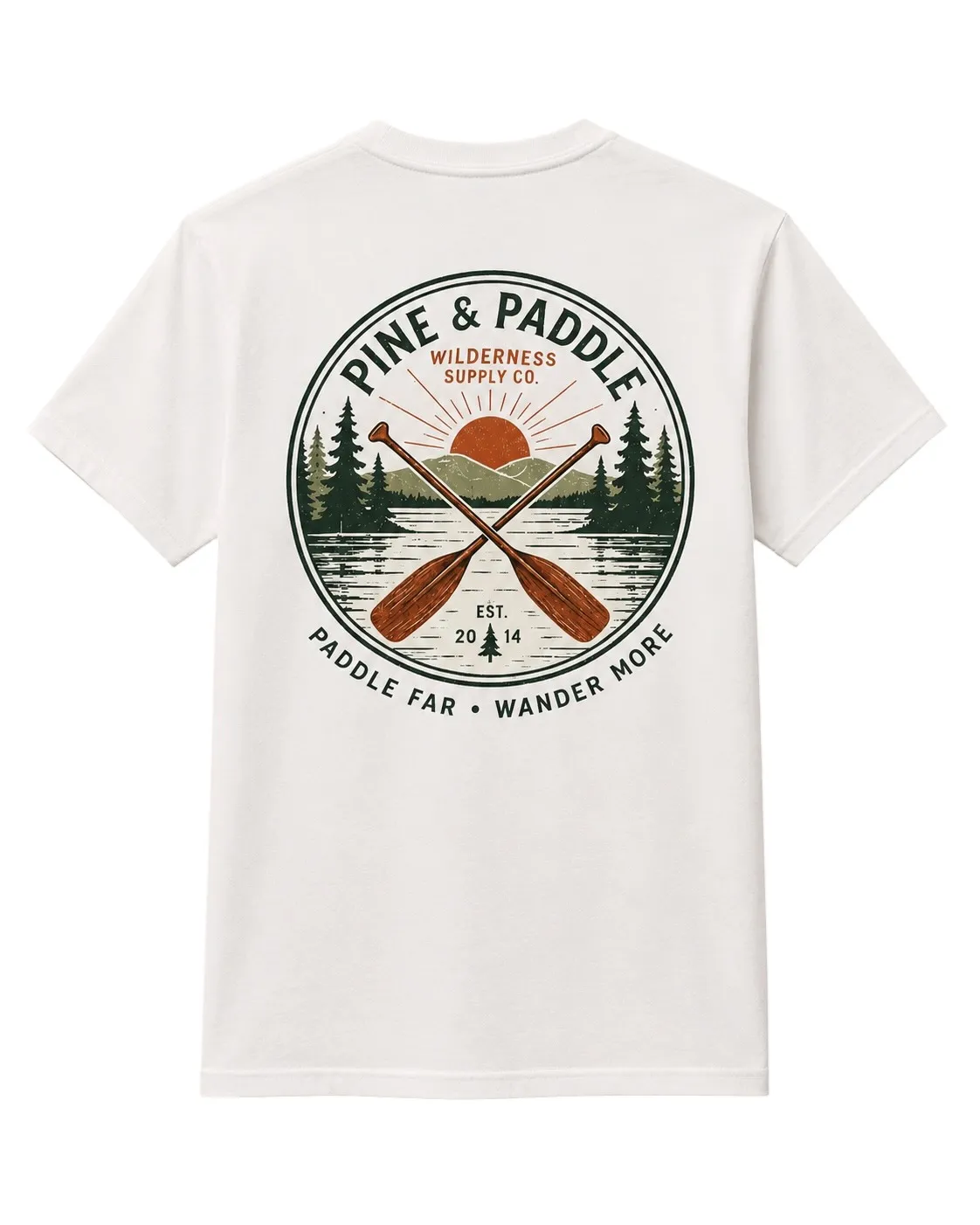 Pine & Paddle “Crossed Paddles” Heavyweight Tee