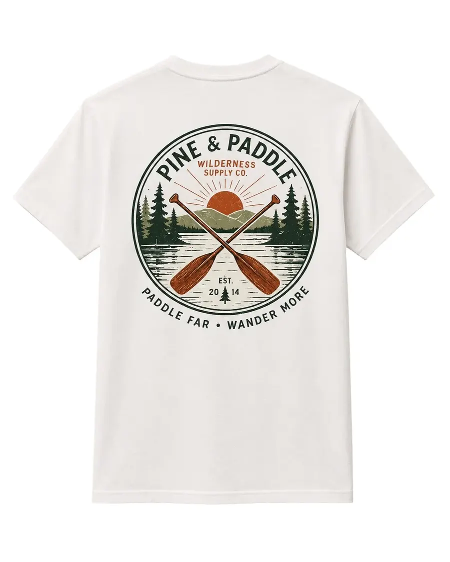 Pine & Paddle “Crossed Paddles” Heavyweight Tee T-Shirts — Pine & Paddle