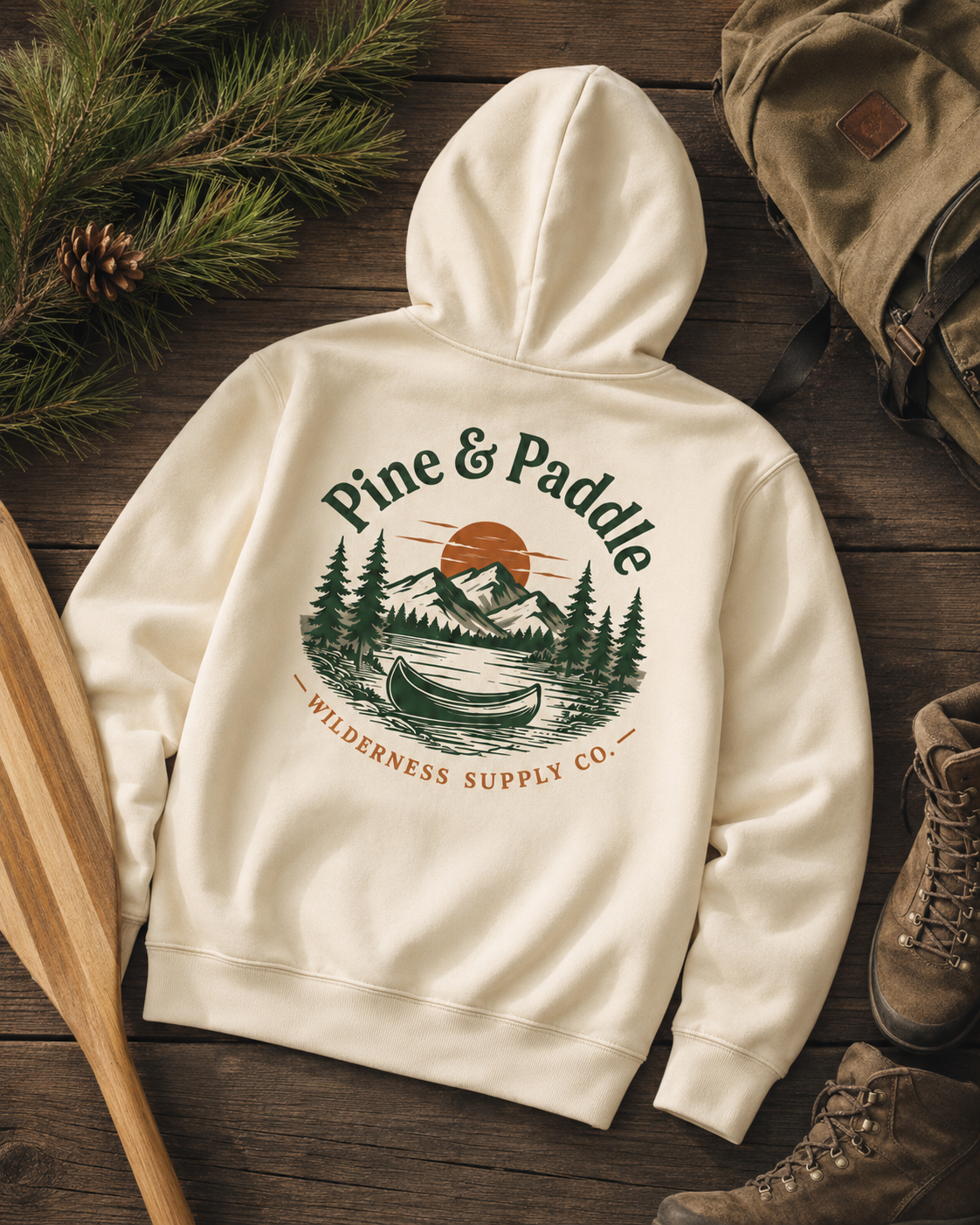 PINE & PADDLE — THE BACKCOUNTRY COLLECTION Pine & Paddle “Crossed Paddles” Heavyweight Sweatshirt
