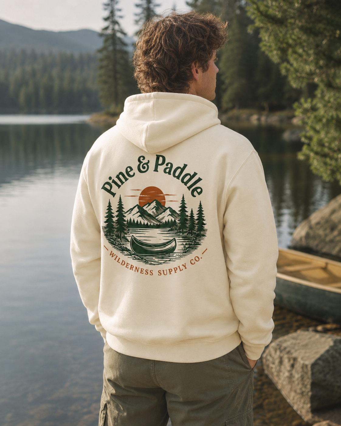 Pine & Paddle “Crossed Paddles” Heavyweight Sweatshirt view 3