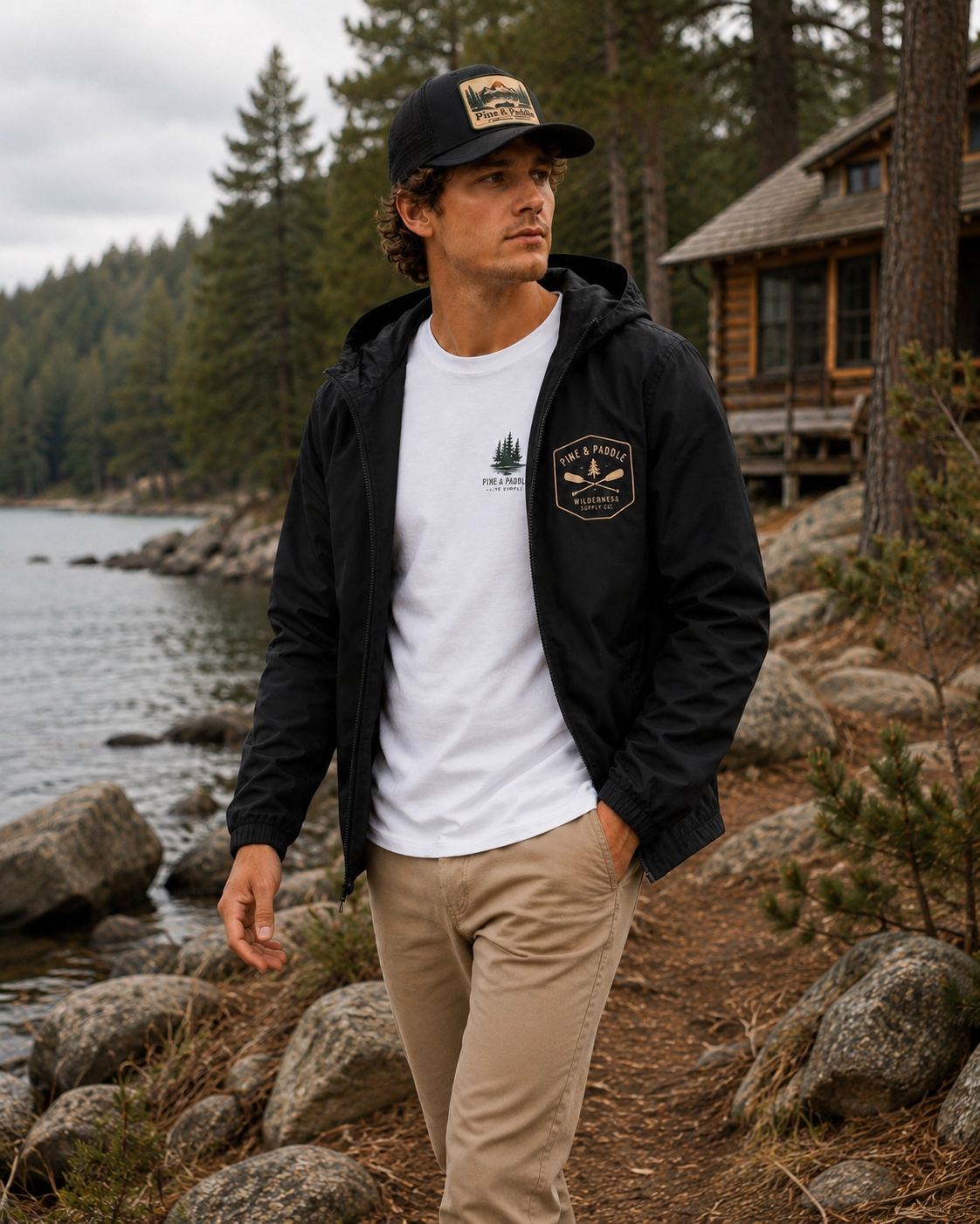 Lightweight lake-country layer built for cool mornings Pine & Paddle Lakeside Windbreaker