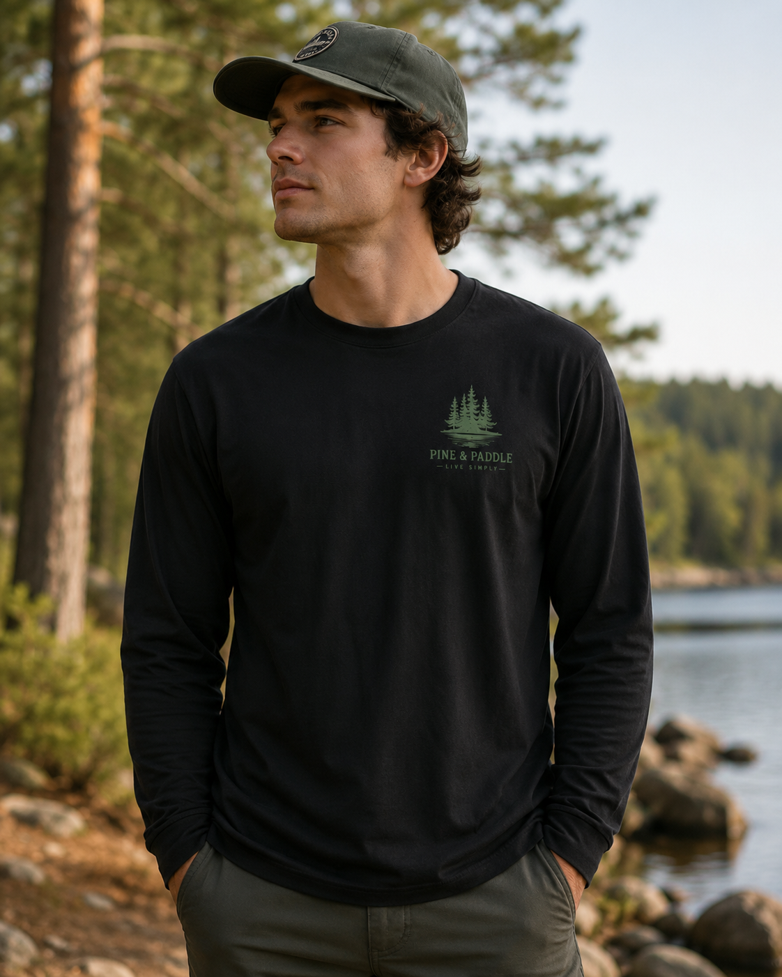 Pine & Paddle Live Simply Canoe Long Sleeve view 3