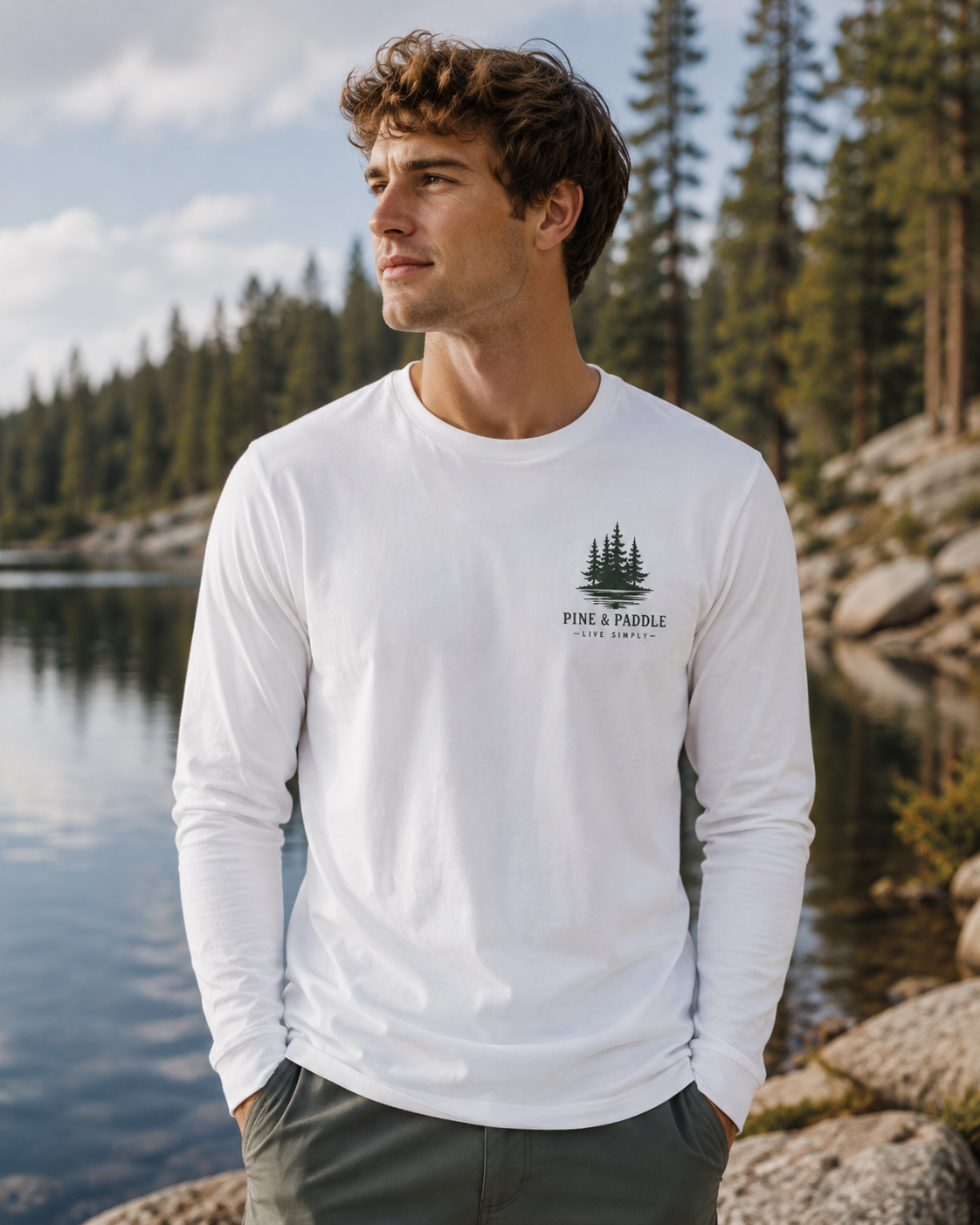 Pine & Paddle Live Simply Canoe Long Sleeve view 2